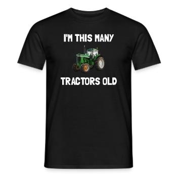 Ich bin so viele Traktoren alte 1 -j�hrige Geburts - Männer T-Shirt - Schwarz - Vorne - AI Model Male 178 light (178cm)