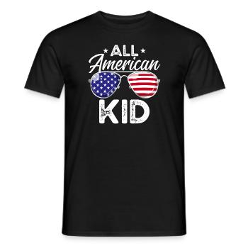 Alle amerikanischen Kid Boys Girls Patriotic 4. Ju - Männer T-Shirt - Schwarz - Vorne - AI Model Male 178 light (178cm)