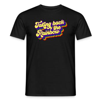 Den Regenbogen zur�cknehmennehmen - Männer T-Shirt - Schwarz - Vorne - AI Model Male 178 light (178cm)