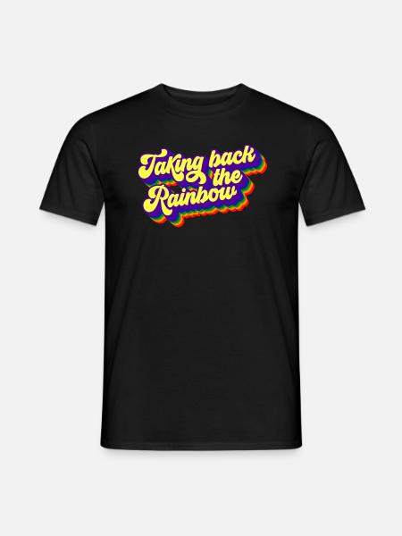Den Regenbogen zur�cknehmennehmen - Männer T-Shirt - Schwarz