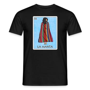 La manta mexikanische Decke la manta - Männer T-Shirt - Schwarz - Vorne - AI Model Male 178 light (178cm)