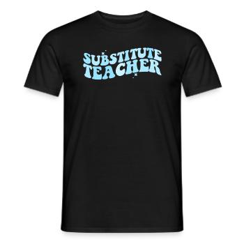 Ersatzlehrer zur�ck zum Schulsublehrer - Männer T-Shirt - Schwarz - Vorne - AI Model Male 178 light (178cm)