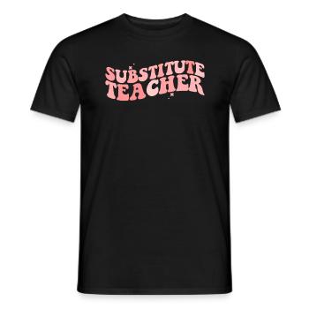 Ersatzlehrer zur�ck zum Schulsublehrer - Männer T-Shirt - Schwarz - Vorne - AI Model Male 178 light (178cm)