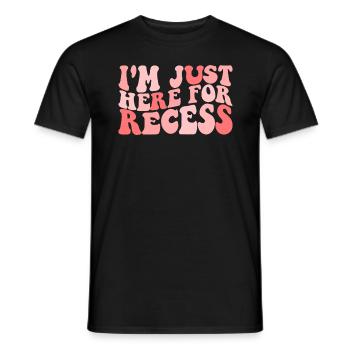 Ich bin nur hier f�r die pause lustige Schulm�dche - Männer T-Shirt - Schwarz - Vorne - AI Model Male 178 light (178cm)