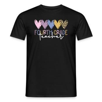 Lehrerin der vierten Klasse zur�ck in die Schule d - Männer T-Shirt - Schwarz - Vorne - AI Model Male 178 light (178cm)