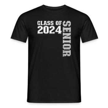 Class of 2024 Senior Graduation Senior 2024 - Men's T-Shirt - black - Front - AI Model Male 178 light (178cm)