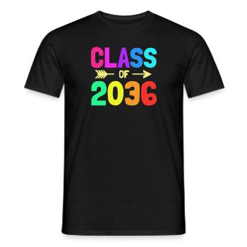 Class of 2036 back to school kindergarten teacher - Men's T-Shirt - black - Front - AI Model Male 178 light (178cm)