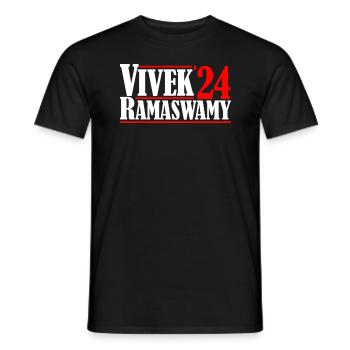 Vivek Ramaswamy '24 President Vivek 2024 - Men's T-Shirt - black - Front - AI Model Male 178 light (178cm)