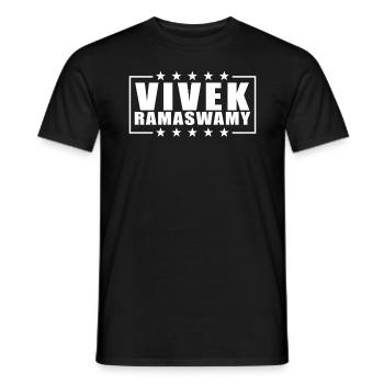 Vivek Ramaswamy 2024 President Vivek 24 Vivek 2024 - Men's T-Shirt - black - Front - AI Model Male 178 light (178cm)