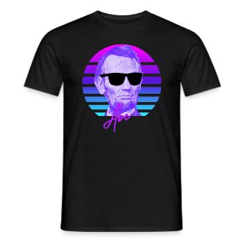 Abraham Lincoln Vaporwave American History Lincoln - Männer T-Shirt - Schwarz - Vorne - AI Model Male 178 light (178cm)