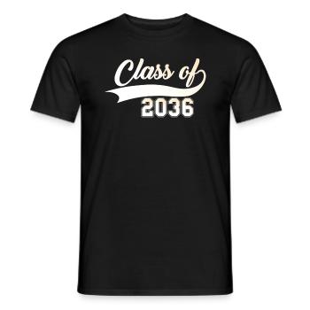 Class of 2036 back to school kindergarten teacher - Men's T-Shirt - black - Front - AI Model Male 178 light (178cm)