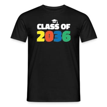 Class of 2036 back to school kindergarten teacher - Men's T-Shirt - black - Front - AI Model Male 178 light (178cm)