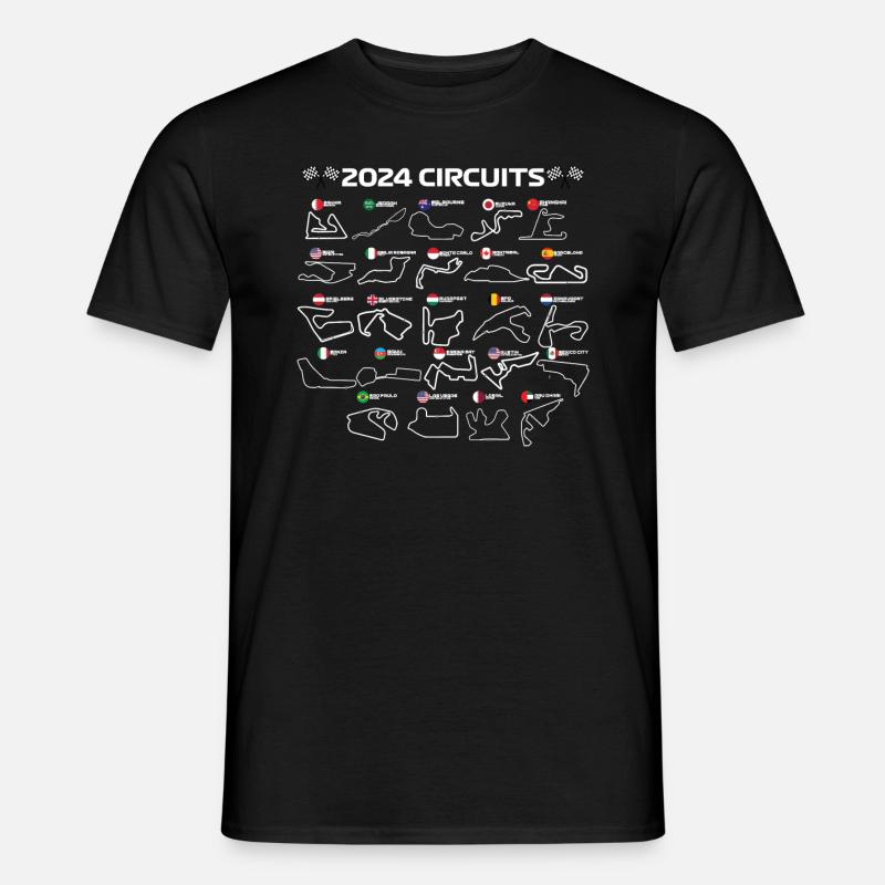 Formel Racing 2024 Kredsløb Racing Formel Racing - Mænd T-shirt - sort