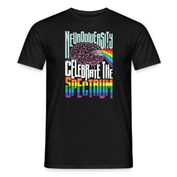 La neurodiversité célèbre le spectre de l’autisme - T-shirt homme - noir - Devant - AI Model Male 178 light (178cm)