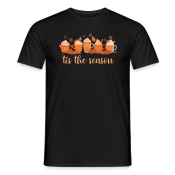 Es ist die Saison Kürbisgewürz Herbst Herbstsaison - Männer T-Shirt - Schwarz - Vorne - AI Model Male 178 light (178cm)