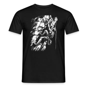 Free Climbing Free Climber Climbing - Men's T-Shirt - black - Front - AI Model Male 178 light (178cm)