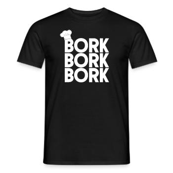 Schwedischer Koch Bork Bork Bork Funny Swedish Che - Männer T-Shirt - Schwarz - Vorne - AI Model Male 178 light (178cm)