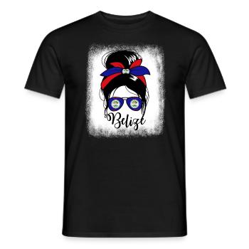 Belize Messy Bun Belizean Women's Belize - Männer T-Shirt - Schwarz - Vorne - AI Model Male 178 light (178cm)