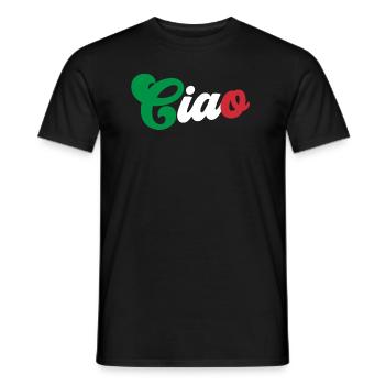 Ciao Italienisch Hallo Auf Wiedersehen besuchen Si - Männer T-Shirt - Schwarz - Vorne - AI Model Male 178 light (178cm)