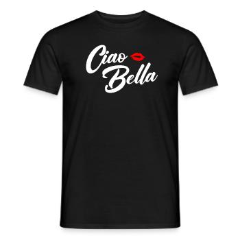 Ciao Bella Italienisch Hallo Auf Wiedersehen besuc - Männer T-Shirt - Schwarz - Vorne - AI Model Male 178 light (178cm)