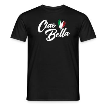 Ciao Bella Italienisch Hallo Auf Wiedersehen besuc - Männer T-Shirt - Schwarz - Vorne - AI Model Male 178 light (178cm)