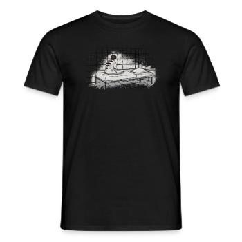 Gepolstertes Zimmermeme, das ich zu dumm wurde - Männer T-Shirt - Schwarz - Vorne - AI Model Male 178 light (178cm)