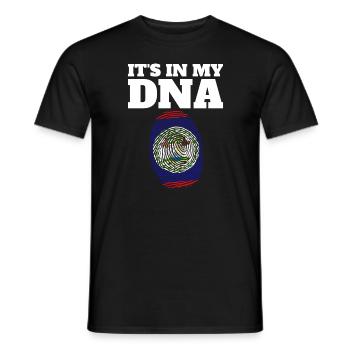 Es ist in meiner DNA Belize Fingerabdruck Belizean - Männer T-Shirt - Schwarz - Vorne - AI Model Male 178 light (178cm)