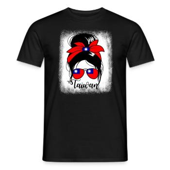 Taiwan Messy Bun Taiwanense Free Taiwan Frauen - Männer T-Shirt - Schwarz - Vorne - AI Model Male 178 light (178cm)