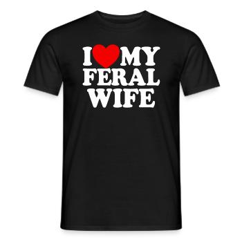 Ich liebe meine wilde Frau lustige sarkastische Ma - Männer T-Shirt - Schwarz - Vorne - AI Model Male 178 light (178cm)