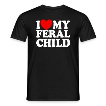 Ich liebe mein wildes Kind lustiges sarkastischesw - Männer T-Shirt - Schwarz - Vorne - AI Model Male 178 light (178cm)