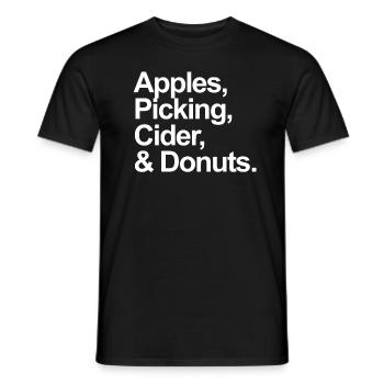 Äpfel pflücken Apfelwein und Donuts Apple Picking - Männer T-Shirt - Schwarz - Vorne - AI Model Male 178 light (178cm)