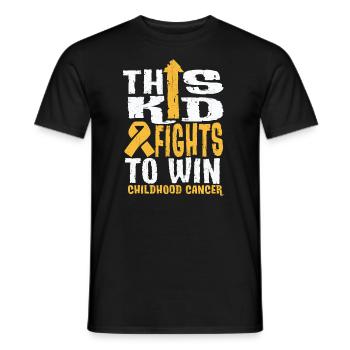 Dieses Kind kämpft darum, Krebsbewusstsein bei Kin - Männer T-Shirt - Schwarz - Vorne - AI Model Male 178 light (178cm)