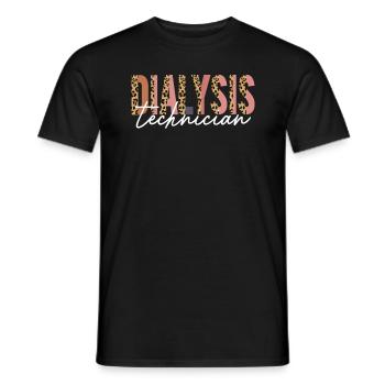 Dialyse -Techniker Cheetah Print Hämodialyse - Männer T-Shirt - Schwarz - Vorne - AI Model Male 178 light (178cm)