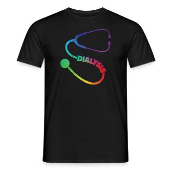 Dialyse -Stethoskop -Hämodialyse -Techniker - Männer T-Shirt - Schwarz - Vorne - AI Model Male 178 light (178cm)