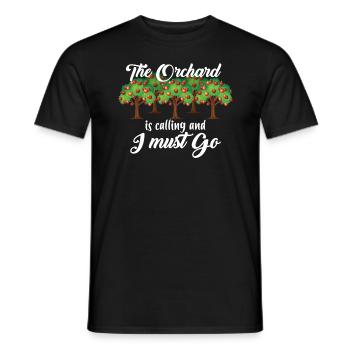 Der Obstgarten ruft an und ich muss Apple PickingA - Männer T-Shirt - Schwarz - Vorne - AI Model Male 178 light (178cm)