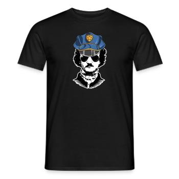 Poe Poe Edgar Allan Poe Police Edgar Alan PoePoliz - Männer T-Shirt - Schwarz - Vorne - AI Model Male 178 light (178cm)