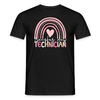 Übertragungstagstechniker Boho Regenbogen in vitro - Männer T-Shirt - Schwarz - Vorne - AI Model Male 178 light (178cm)