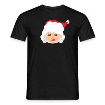 Frau Claus Emoticons nicht amüsierte Weihnachten F - Männer T-Shirt - Schwarz - Vorne - AI Model Male 178 light (178cm)