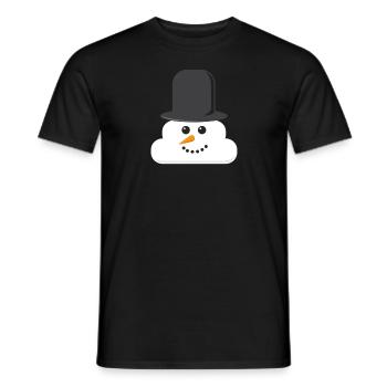 Snowman Poop Weihnachten Emoticon Kinder Schneeman - Männer T-Shirt - Schwarz - Vorne - AI Model Male 178 light (178cm)