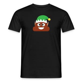 Elf Poop Weihnachten Emoticon Kids Elf Poop - Männer T-Shirt - Schwarz - Vorne - AI Model Male 178 light (178cm)
