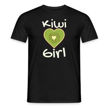 Kiwi Mädchen herzförmige Frucht Kiwi Liebe Kiwi Mä - Männer T-Shirt - Schwarz - Vorne - AI Model Male 178 light (178cm)