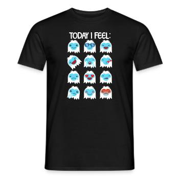Abscheuliche Schneemann -Emoticons heute fühle ich - Männer T-Shirt - Schwarz - Vorne - AI Model Male 178 light (178cm)