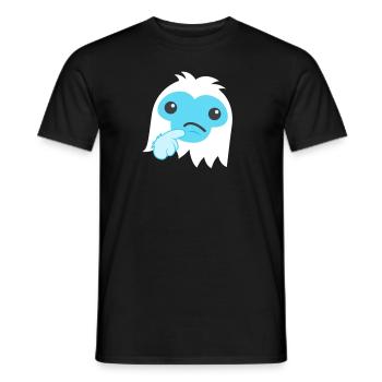 Denken abscheuliche Schneemann -Emoticonder Sweats - Männer T-Shirt - Schwarz - Vorne - AI Model Male 178 light (178cm)