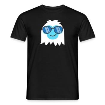 Kühle abscheuliche Schneemann EmoticonYeti Emotico - Männer T-Shirt - Schwarz - Vorne - AI Model Male 178 light (178cm)