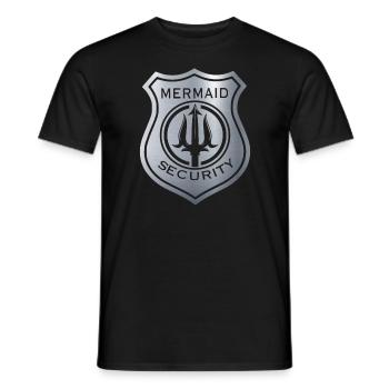 Sirène Sécurité Logo Merman Costume SecurityMeerj - T-shirt homme - noir - Devant - AI Model Male 178 light (178cm)