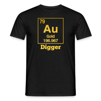 Gold Bagger Element passende Paare Gold Bagger - Männer T-Shirt - Schwarz - Vorne - AI Model Male 178 light (178cm)