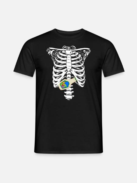Skelett Rippcage Ranch Lustige Ranch DressingSkele - Männer T-Shirt - Schwarz