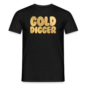 Or Plus Gros Drôle Paires D’appariement Or Pelle - T-shirt homme - noir - Devant - AI Model Male 178 light (178cm)