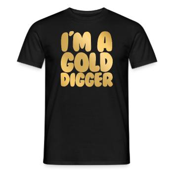 Je suis une pelle dorée drôle assortie paa - T-shirt homme - noir - Devant - AI Model Male 178 light (178cm)