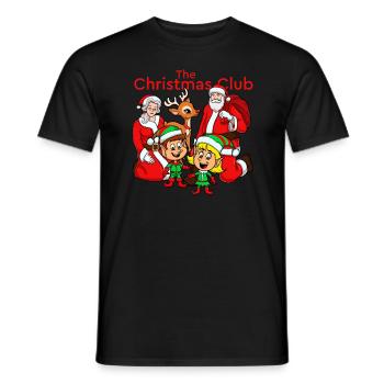 Weihnachtsclub Männer Frauen Kinder Weihnachtsclub - Männer T-Shirt - Schwarz - Vorne - AI Model Male 178 light (178cm)